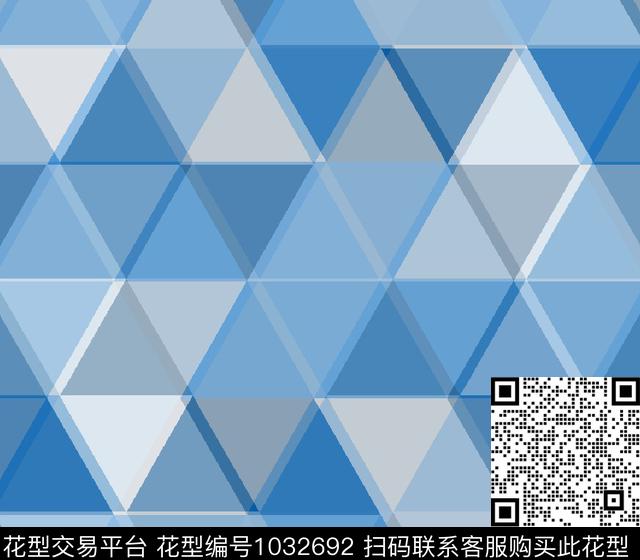 Y-201803-15.jpg - 1032692 - 数码花型 抽象 几何 - 数码印花花型 － 泳装花型设计 － 瓦栏