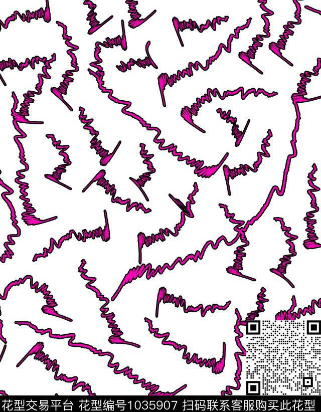 112-4.jpg - 1035907 - 趣味 线条 抽象 - 数码印花花型 － 其他花型设计 － 瓦栏