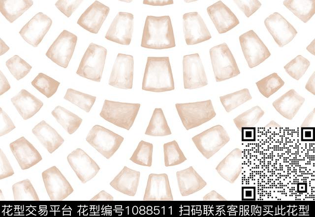 2018-06-17--02--B.jpg - 1088511 - 白底花 几何 简约 - 传统印花花型 － 床品花型设计 － 瓦栏