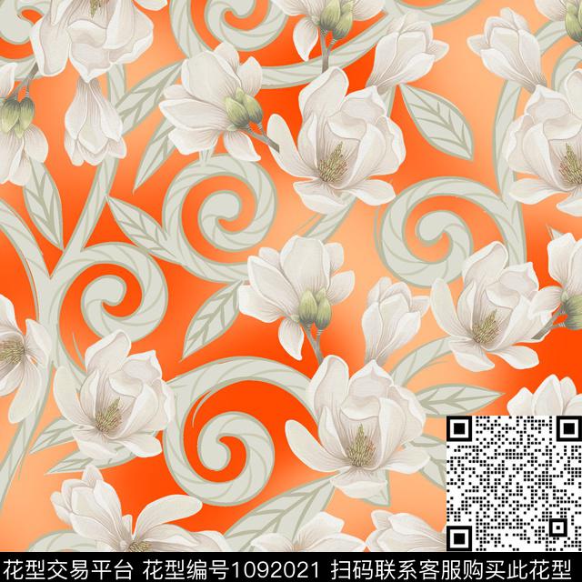 00959.jpg - 1092021 - 数码花型 花卉 烟雾 - 数码印花花型 － 泳装花型设计 － 瓦栏
