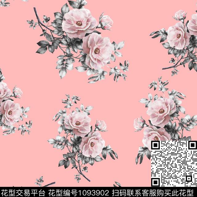 605.jpg - 1093902 - 植物 连衣裙 花卉 - 数码印花花型 － 泳装花型设计 － 瓦栏