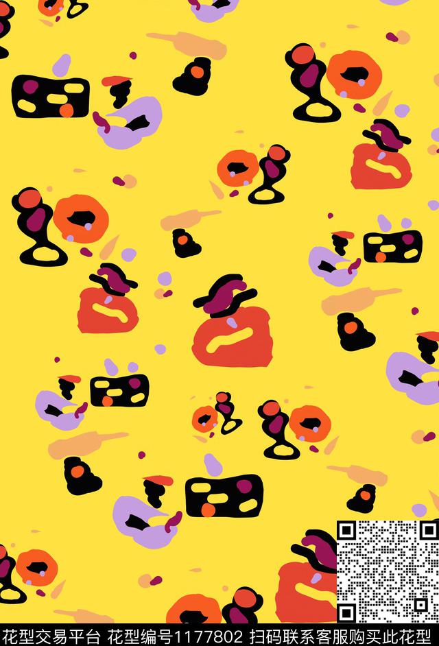 R1901008A.jpg - 1177802 - 粉色 几何 豹纹 - 数码印花花型 － 泳装花型设计 － 瓦栏