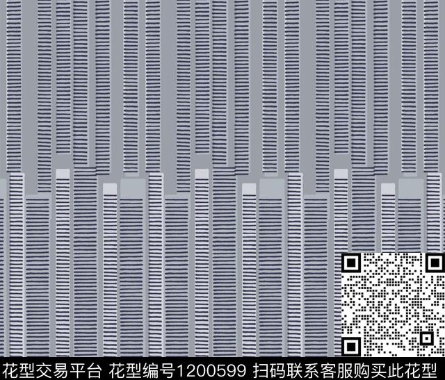 窗帘002.jpg - 1200599 - 几何 条纹 创意 - 传统印花花型 － 窗帘花型设计 － 瓦栏
