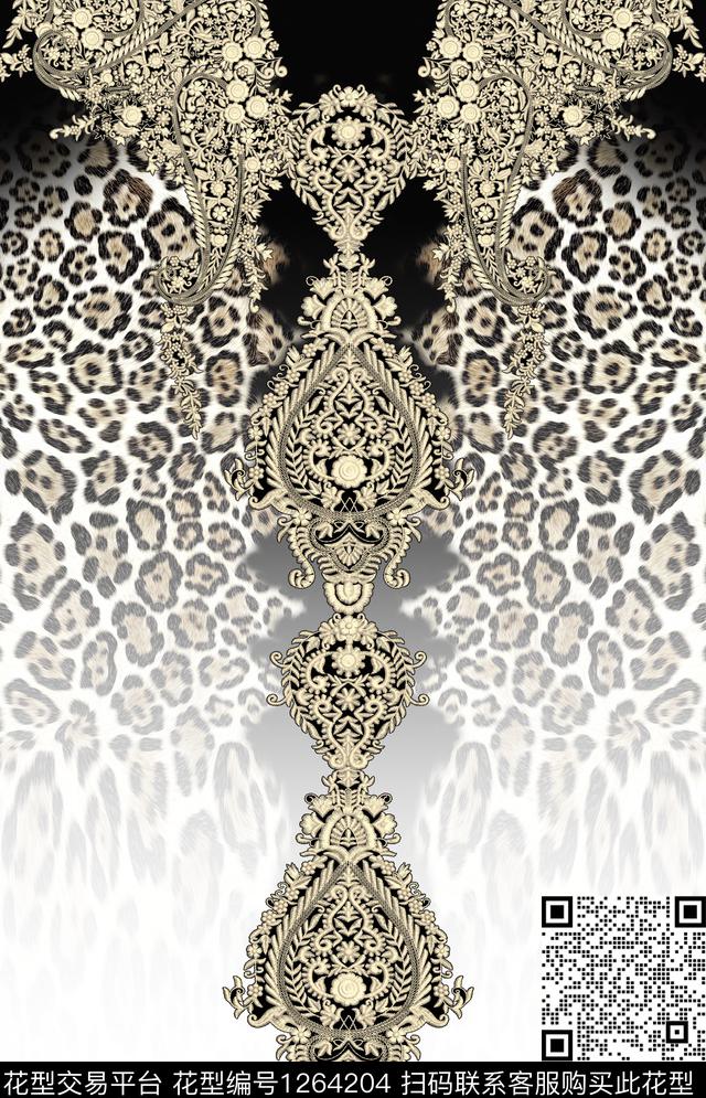 1015-NH.jpg - 1264204 - leopard textile print pattern - 数码印花花型 － 女装花型设计 － 瓦栏