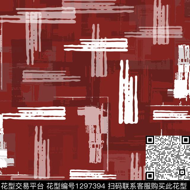 200221-mpjh-3-3.jpg - 1297394 - 几何 抽象 手绘线条笔触 - 数码印花花型 － 男装花型设计 － 瓦栏