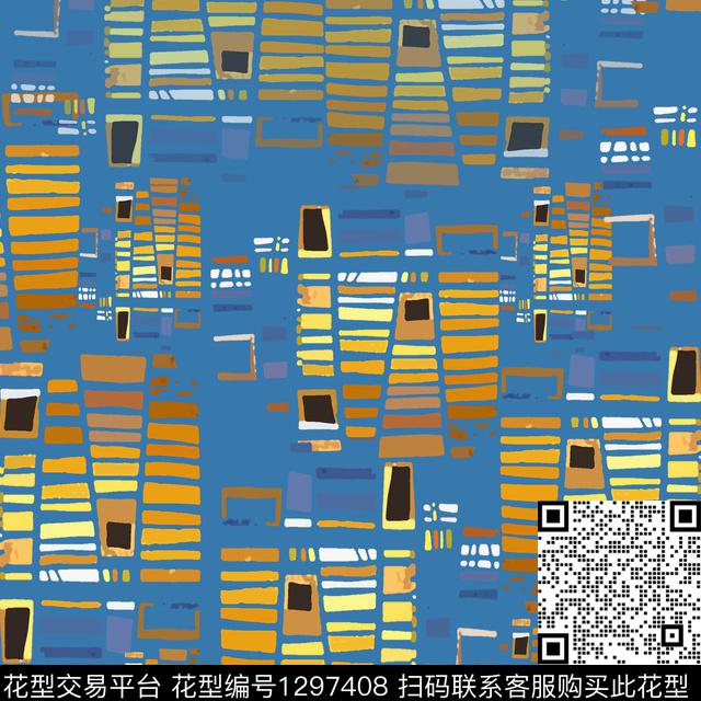 200221-mpjh-7-00.jpg - 1297408 - 几何 条纹混搭 手绘线条笔触 - 数码印花花型 － 女装花型设计 － 瓦栏