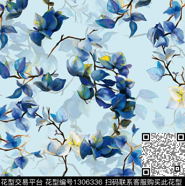 A00036.jpg - 1306336 - 玉兰花 小碎花 油画花型 - 数码印花花型 － 女装花型设计 － 瓦栏