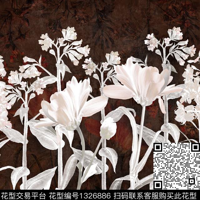 floral-3-原稿.jpg - 1326886 - 定位花 水彩 花卉 - 数码印花花型 － 床品花型设计 － 瓦栏