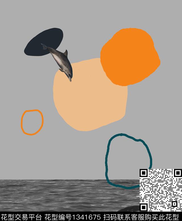 6.4.jpg - 1341675 - 风景定位 手绘 海洋 - 数码印花花型 － 男装花型设计 － 瓦栏