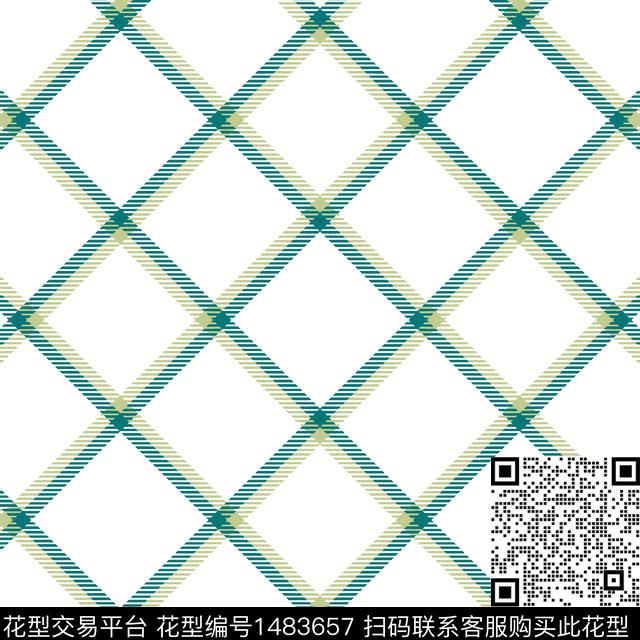 TL-20220209-7.jpg - 1483657 - 几何 格子 大牌风 - 传统印花花型 － 床品花型设计 － 瓦栏