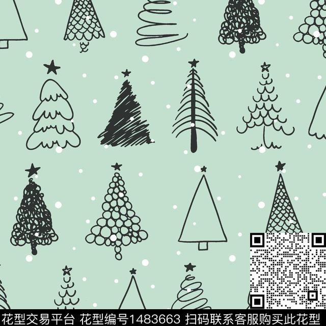 TL-20220315-5.jpg - 1483663 - 圣诞 可爱 卡通 - 传统印花花型 － 床品花型设计 － 瓦栏