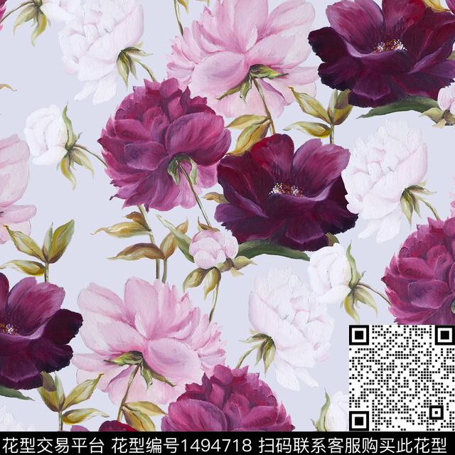 R2205007.jpg - 1494718 - 手绘大花 粉红 - 数码印花花型 － 女装花型设计 － 瓦栏