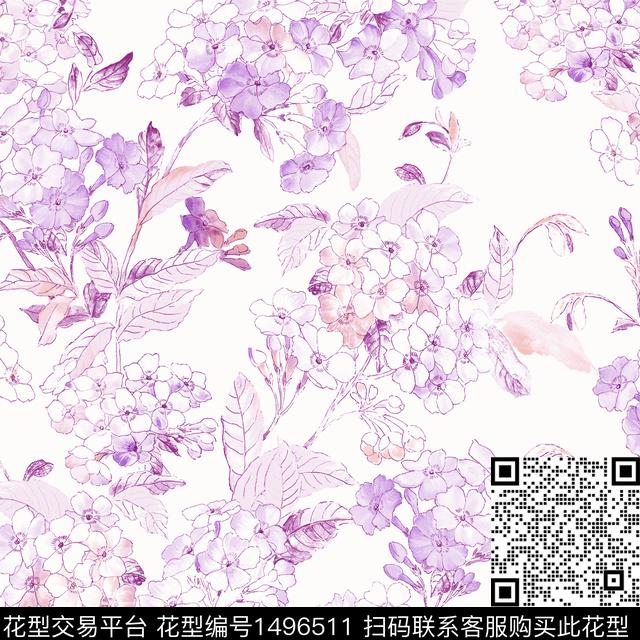 1413021+3.jpg - 1496511 - 抽象花卉 女装 花卉 - 传统印花花型 － 女装花型设计 － 瓦栏