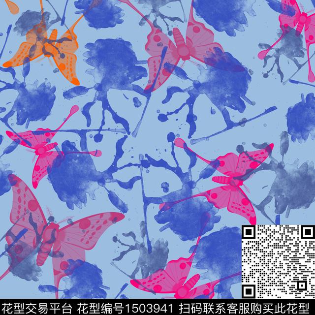 20220713-趣味-3-2.jpg - 1503941 - 扎染花型 趣味 蝴蝶 - 数码印花花型 － 女装花型设计 － 瓦栏