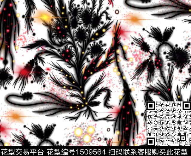 R2208050.jpg - 1509564 - 抽象花草 2023 - 数码印花花型 － 女装花型设计 － 瓦栏