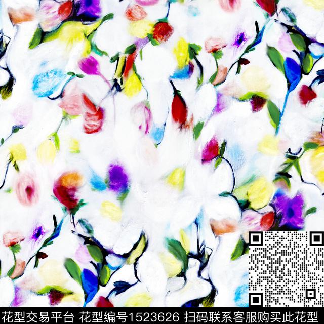 R2212063.jpg - 1523626 - 油画花型 兰花 年轻女性 - 数码印花花型 － 女装花型设计 － 瓦栏