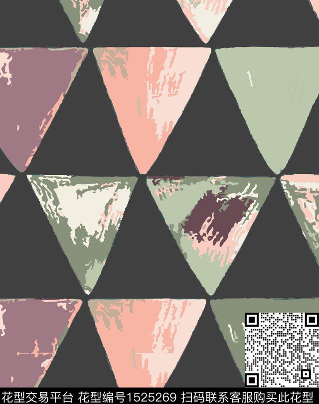三角形1.4.jpg - 1525269 - 抽象 大牌风 几何 - 数码印花花型 － 女装花型设计 － 瓦栏