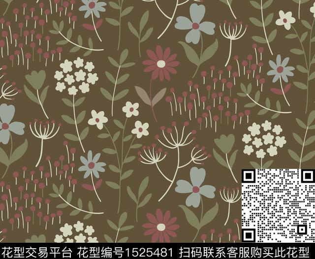 1.7小碎花.jpg - 1525481 - 花卉 小清新 小碎花 - 数码印花花型 － 女装花型设计 － 瓦栏