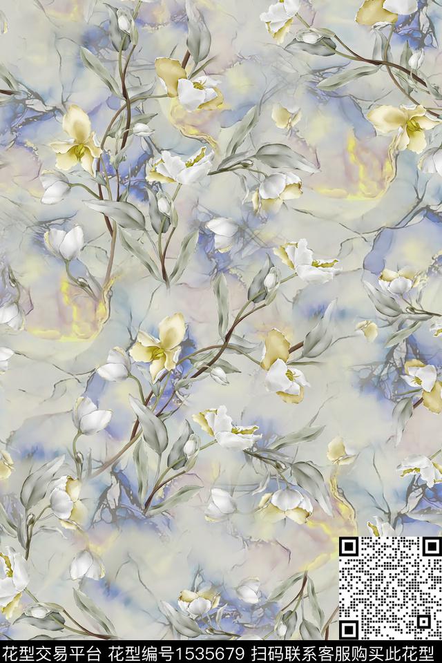 p2.jpg - 1535679 - 水彩花卉 花卉 肌理 - 数码印花花型 － 女装花型设计 － 瓦栏