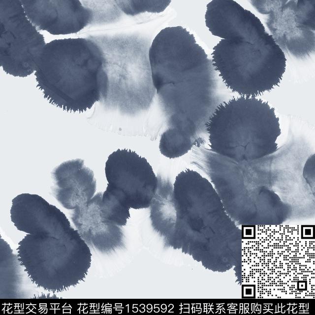 R2303102.jpg - 1539592 - 肌理 扎染花型 水彩 - 数码印花花型 － 男装花型设计 － 瓦栏