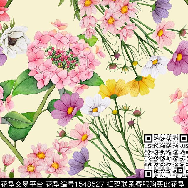 R2307112A.jpg - 1548527 - 油画花型 连衣裙 粉红 - 数码印花花型 － 女装花型设计 － 瓦栏