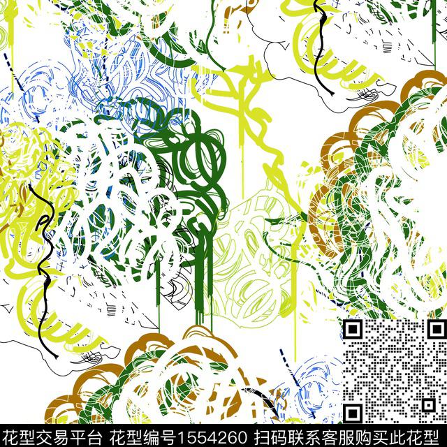 R2307009.jpg - 1554260 - 抽象 2024春夏 绿色系 - 数码印花花型 － 女装花型设计 － 瓦栏