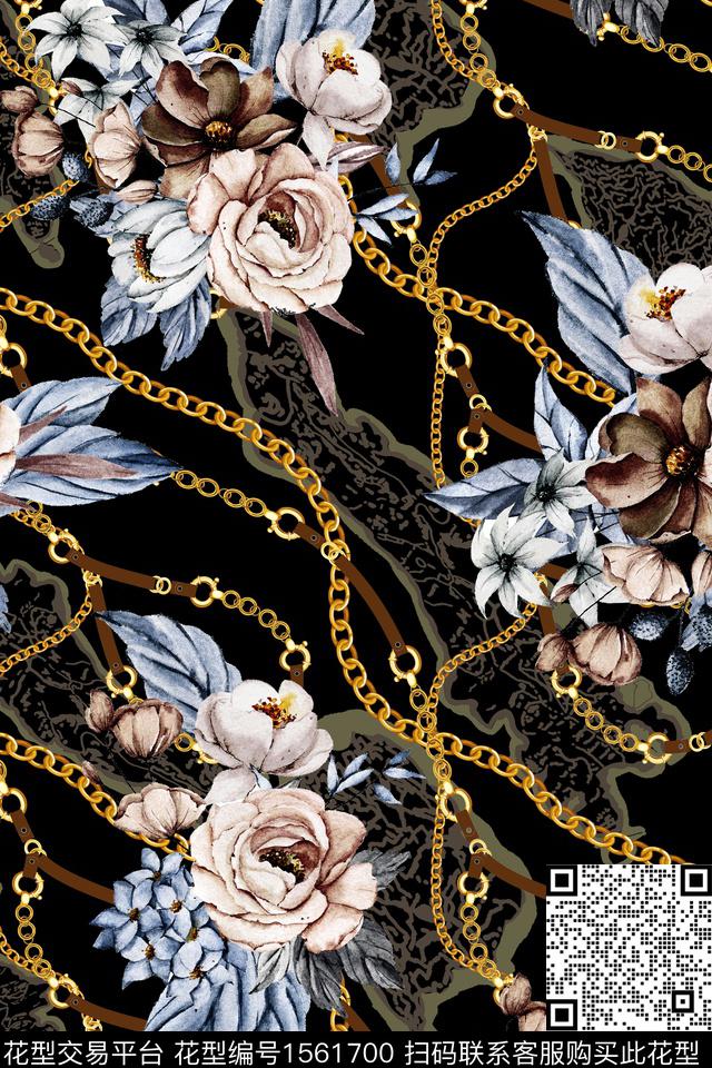 zz2151.jpg - 1561700 - 花卉 链条 中老年 - 数码印花花型 － 女装花型设计 － 瓦栏