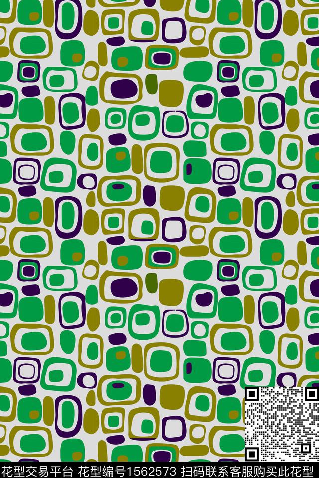 人杰地灵.jpg - 1562573 - 绿色 格子 几何 - 数码印花花型 － 男装花型设计 － 瓦栏