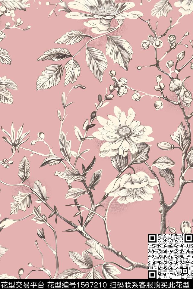 5.jpg - 1567210 - 风格化花卉 花卉 素雅 - 数码印花花型 － 女装花型设计 － 瓦栏