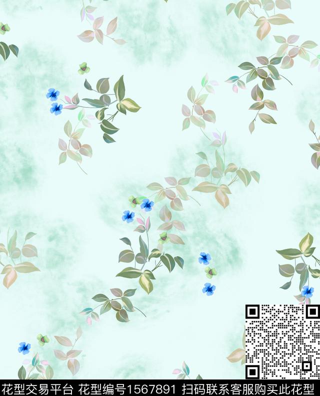 854202.jpg - 1567891 - 花卉 连衣裙 底纹 - 数码印花花型 － 女装花型设计 － 瓦栏