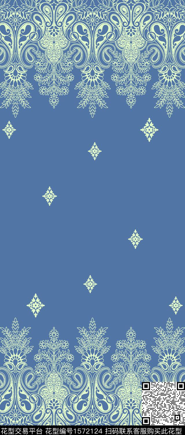 25psd.jpg - 1572124 - 双边定位 民族风 传统纹样 - 数码印花花型 － 女装花型设计 － 瓦栏