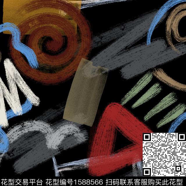 57065E22-C7FD-4ED8-8032-4181C181DA15.jpg - 1588566 - 创意 线条画 彩色几何 - 数码印花花型 － 男装花型设计 － 瓦栏