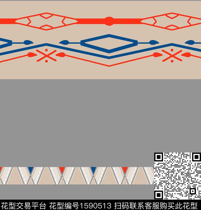 5.jpg - 1590513 - 定位 民族风 条纹 - 数码印花花型 － 女装花型设计 － 瓦栏