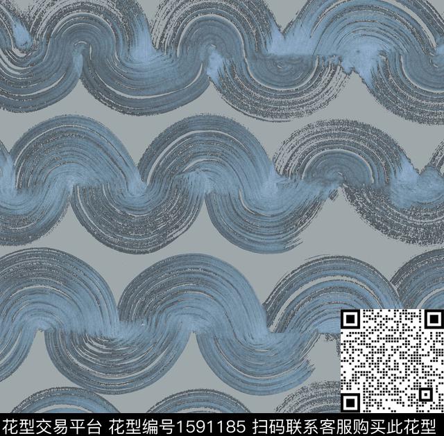 AM17P450 pattern v3.jpg - 1591185 - 条纹 波浪纹 肌理 - 数码印花花型 － 墙纸花型设计 － 瓦栏