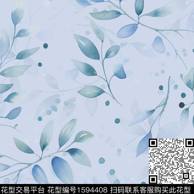 ZYT0310.jpg - 1594408 - 水彩 斑驳 叶子 - 数码印花花型 － 女装花型设计 － 瓦栏