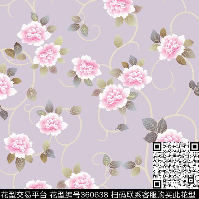 清.韵03.jpg - 360638 -  - 传统印花花型 － 床品花型设计 － 瓦栏