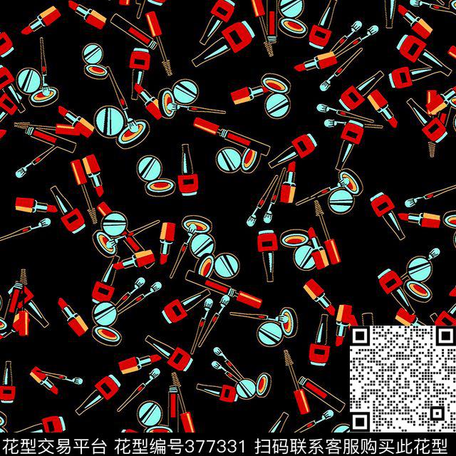 口红 - 377331 - 简单几何 口红 - 传统印花花型 － 女装花型设计 － 瓦栏