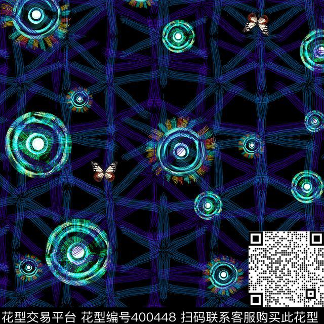 201501010007.jpg - 400448 - 眼睛 四方连续 抽象几何 - 数码印花花型 － 男装花型设计 － 瓦栏