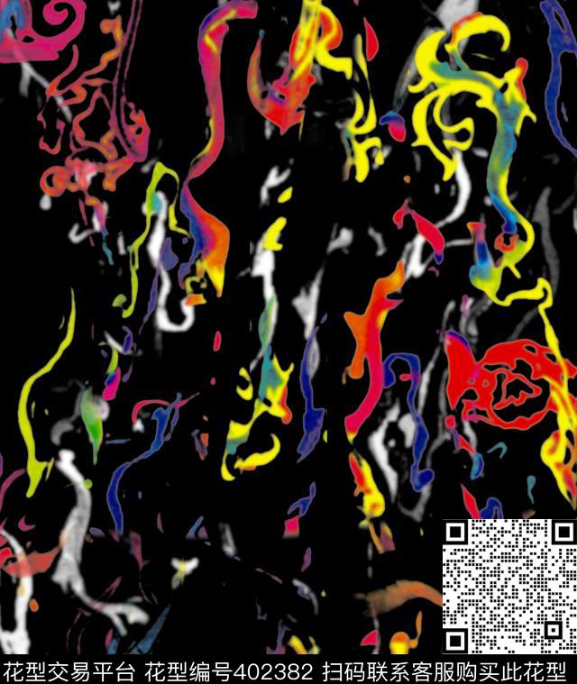 时尚男装彩条 - 402382 - 彩色 抽象 过渡 - 数码印花花型 － 女装花型设计 － 瓦栏