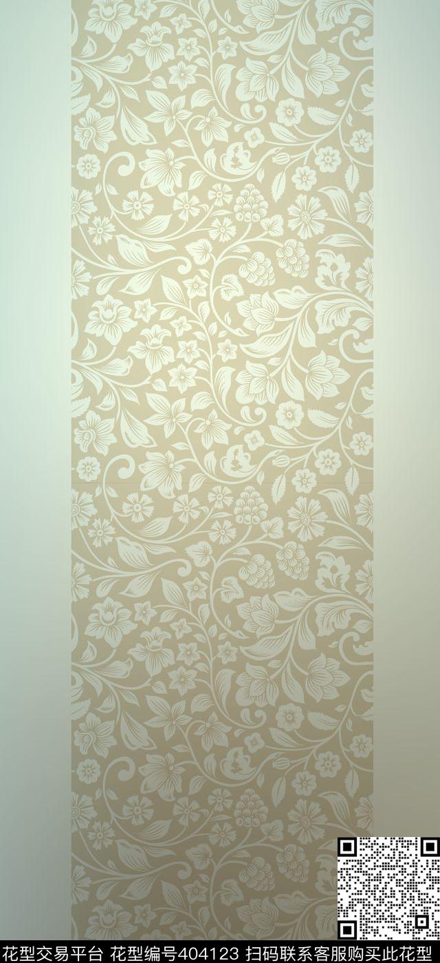 flower patterns, classic, gold - 404123 - classic flower patterns gold - 传统印花花型 － 床品花型设计 － 瓦栏