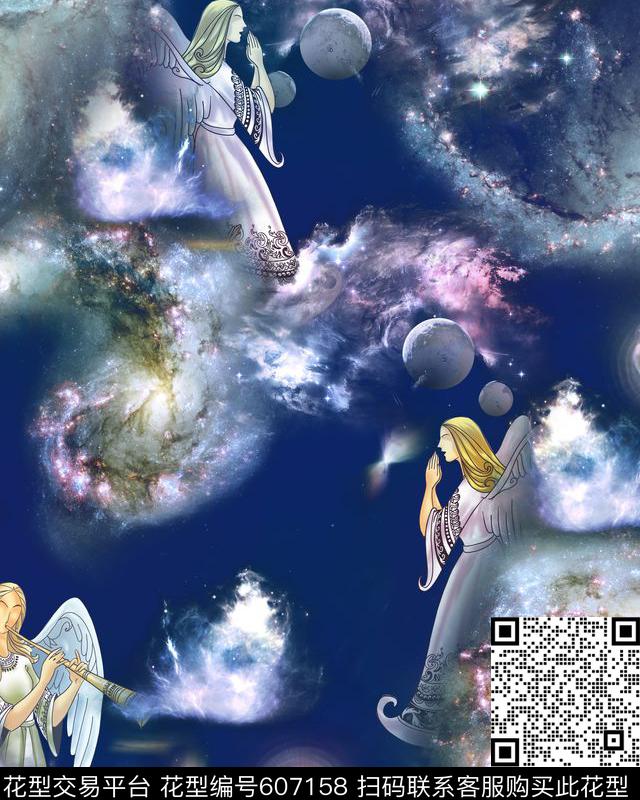 27-.jpg - 607158 - 云朵 星空 星际 - 数码印花花型 － 男装花型设计 － 瓦栏