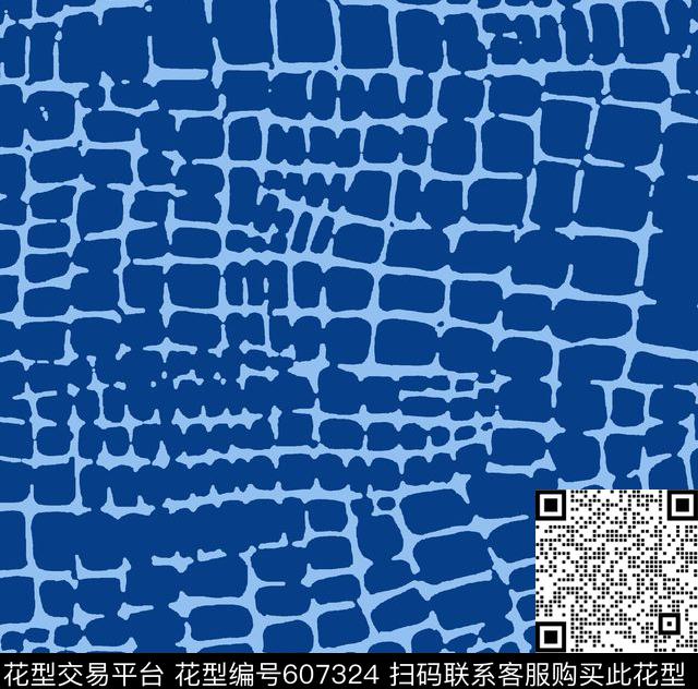 lan-2016-40a.tif - 607324 - 泳装 家纺 面料 - 传统印花花型 － 女装花型设计 － 瓦栏