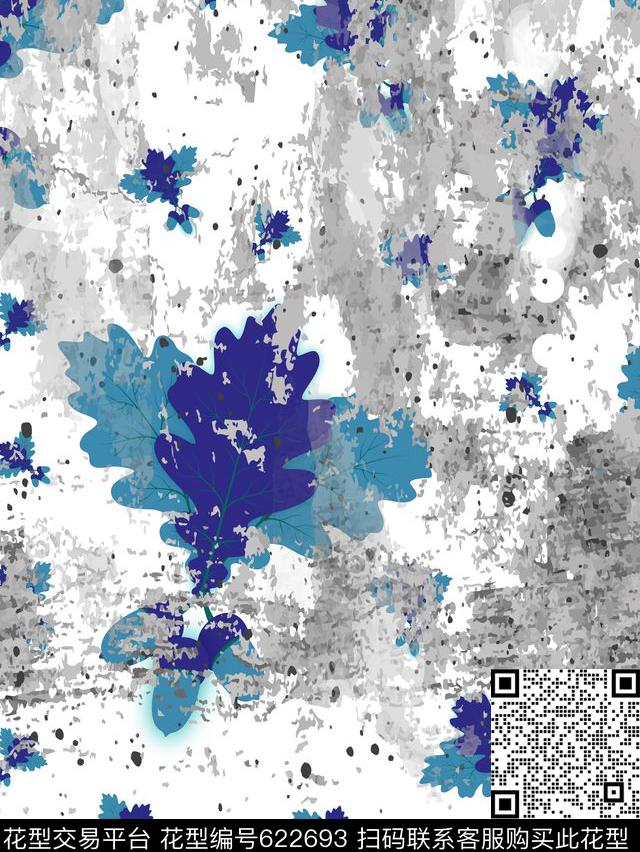 nv13.jpg - 622693 - 树皮 笔刷 笔触 - 数码印花花型 － 女装花型设计 － 瓦栏