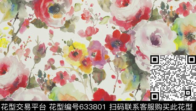 1-8805-061-article-ratio3 (1).tif - 633801 - 绚丽 水彩 印花花卉 - 数码印花花型 － 窗帘花型设计 － 瓦栏