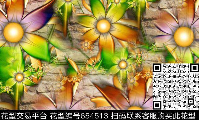 3adfa454-dc1c-11e3-9291-f23c91df9212_jpg_large.jpg - 654513 - 3D花 - 数码印花花型 － 箱包花型设计 － 瓦栏