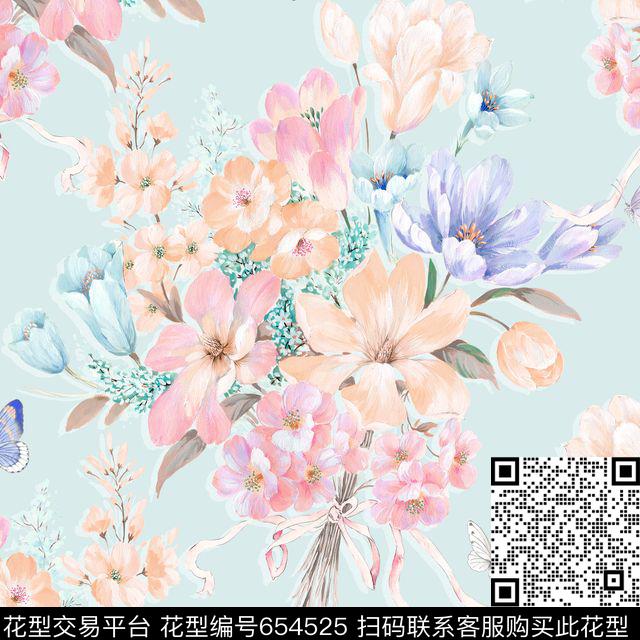 158.jpg - 654525 - 手绘花 - 传统印花花型 － 窗帘花型设计 － 瓦栏