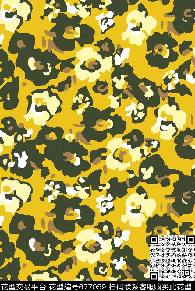 传统印花动物纹2.jpg - 677059 - 动物纹 豹纹 - 传统印花花型 － 女装花型设计 － 瓦栏