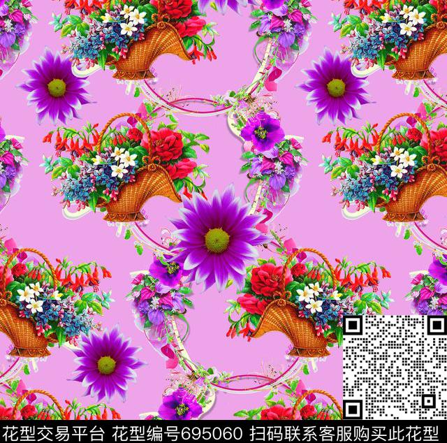 2015091201[1].jpg - 695060 - 花朵 花卉 花篮 - 数码印花花型 － 女装花型设计 － 瓦栏