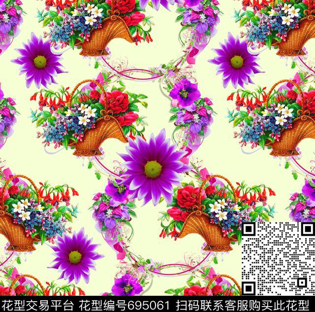 2015091201[2].jpg - 695061 - 花朵 花卉 花篮 - 数码印花花型 － 女装花型设计 － 瓦栏