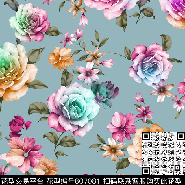 D#4248B.jpg - 807081 - textile design printing - 数码印花花型 － 女装花型设计 － 瓦栏